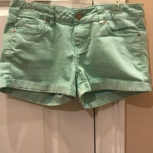 Aqua jean shorts